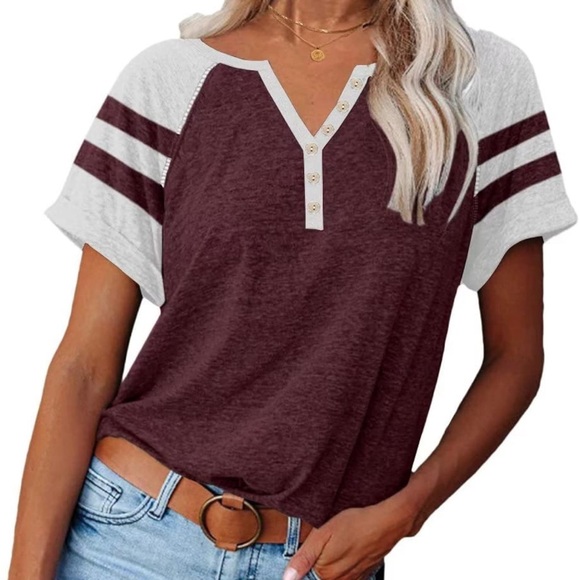 NWOT! Henley T-Shirt Large - Picture 2 of 4